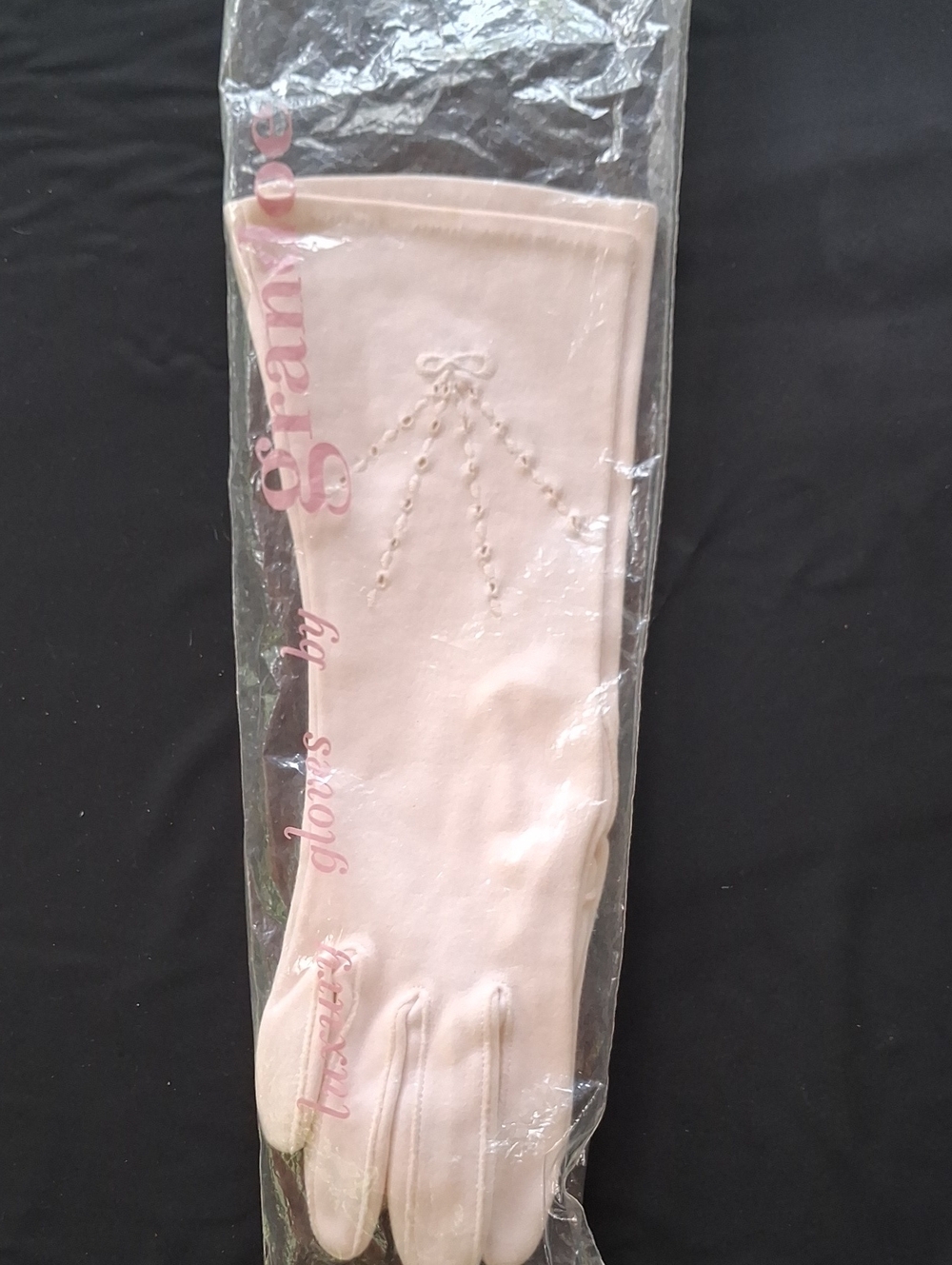 Women’s Grandoe Light Pink Evening Gloves-1950s-1960s NOS